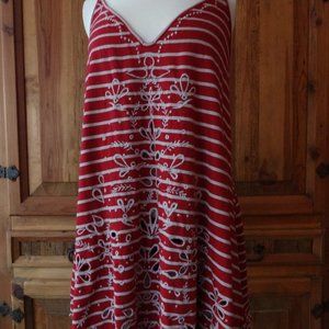 Free People NWT Dress Cutout Detail Stripes Size M